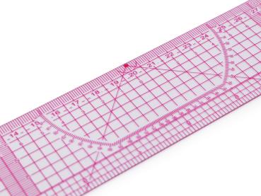 Preview: Flexibles Lineal 5x55 cm Transparent/Beere